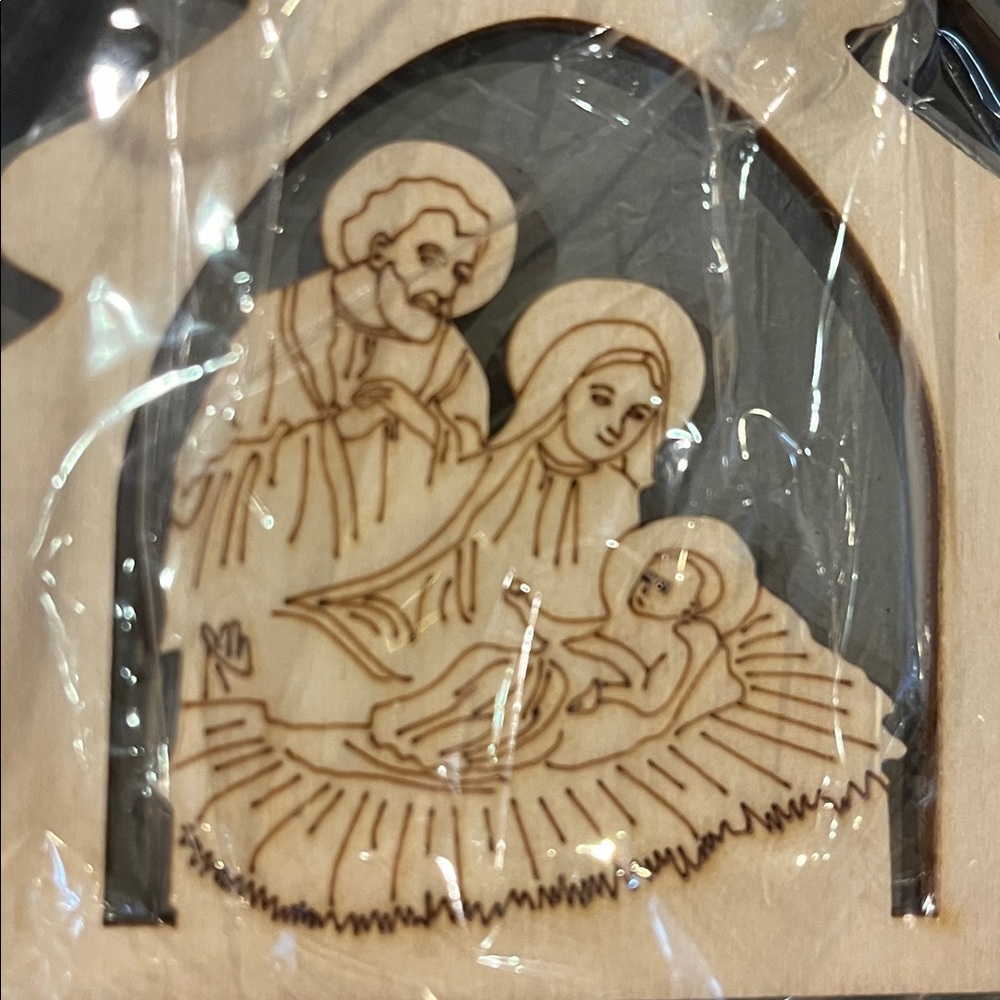 Wooden Nativity Scene Decorative Imported From Poland NWT - Picture 2 of 6